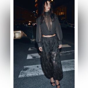 ZARA SEQUINS BALLOONS PANTS